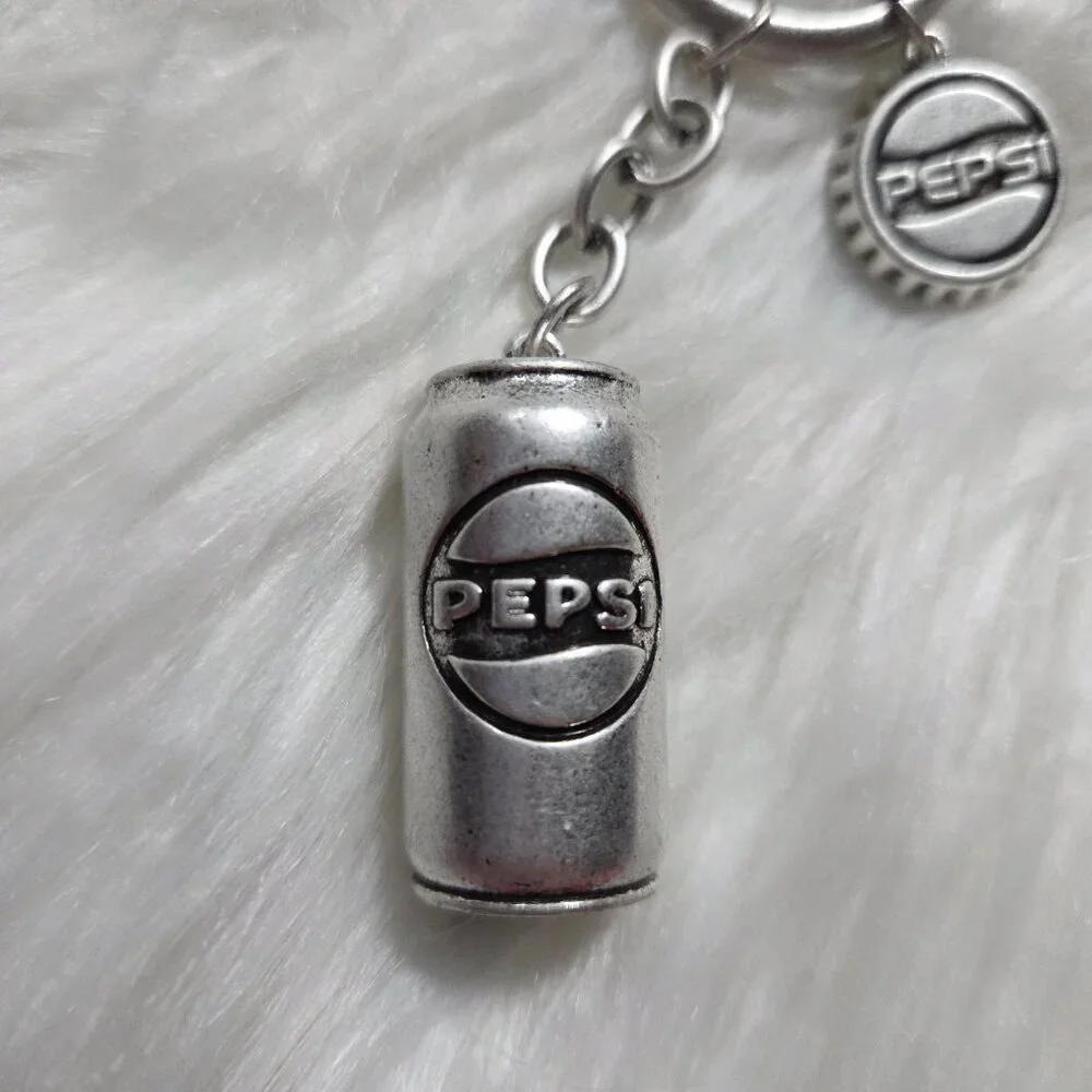 Pepsi Soda Can/Bottle Cap Metal Keychain